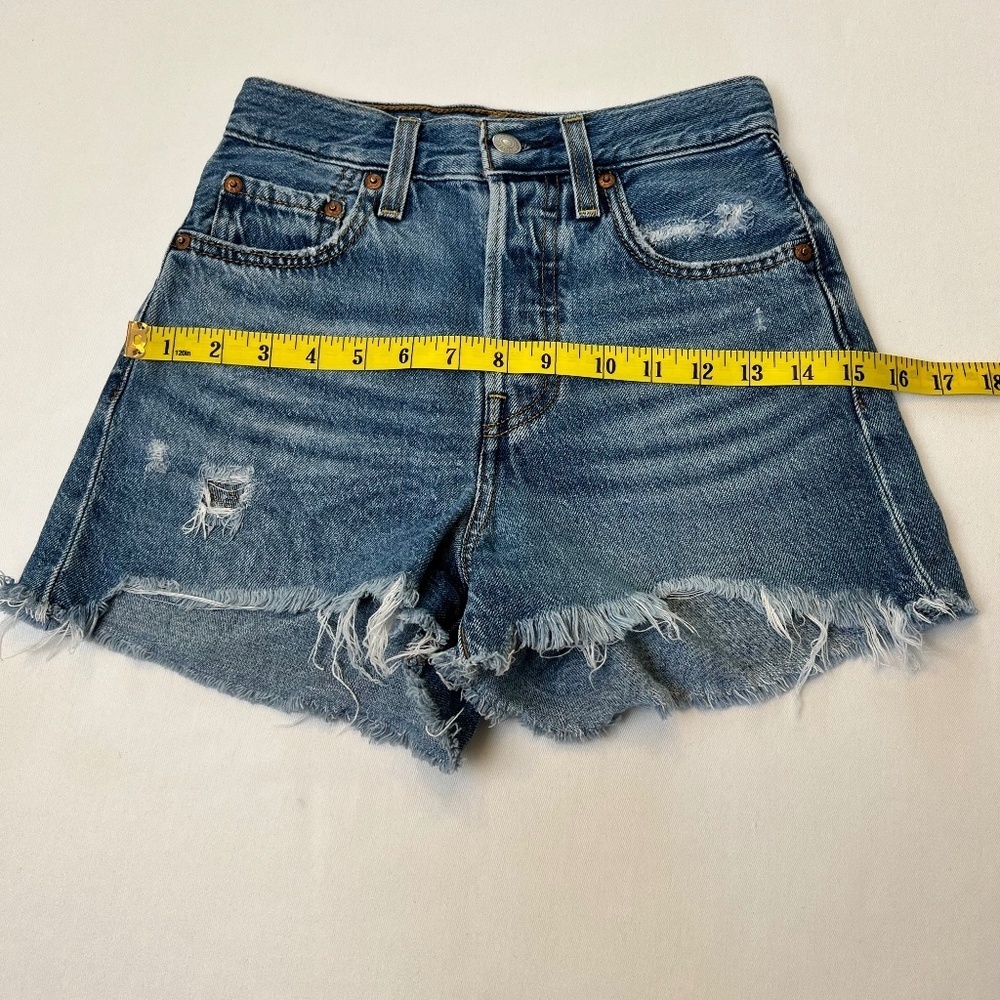 Levi’s Distressed Ribcage Cut-Off Jean Shorts - Picture 6 of 13